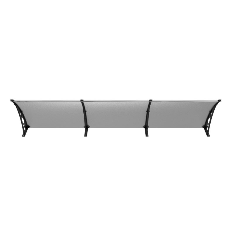 Toldo Versátil — vista frontal, braço preto
